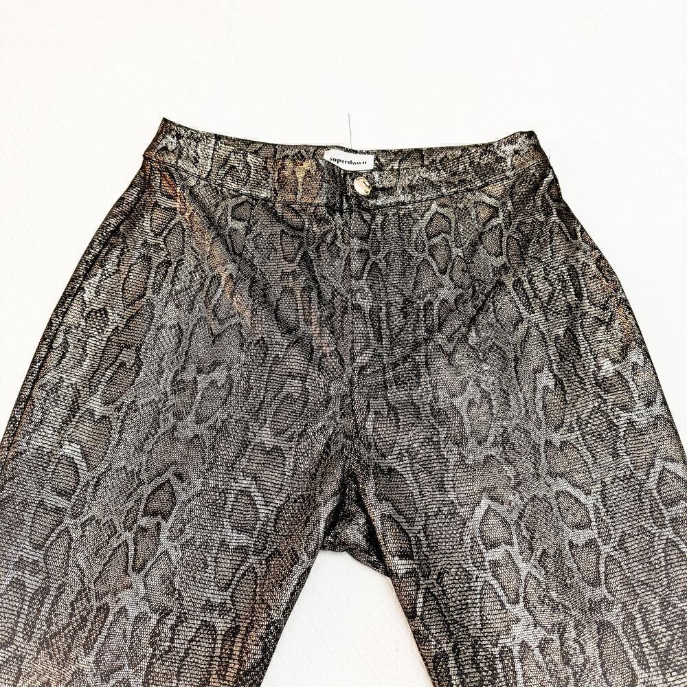 Superdown Metallic Snakeskin Patterned Print Pant… - image 6